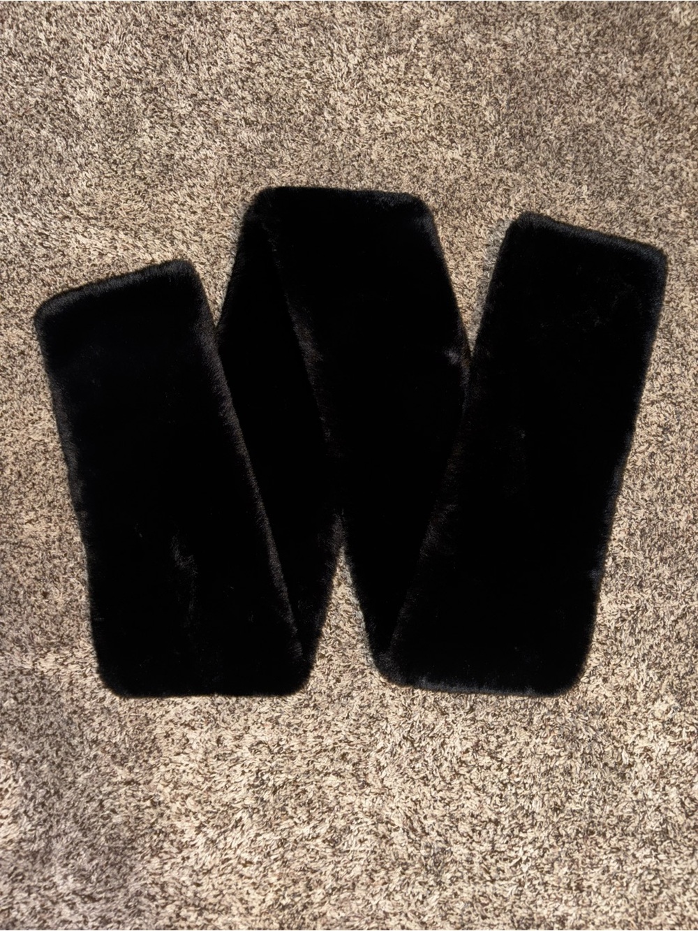 Black Faux Fur Scarf - Women's Luxury Winter Accessory